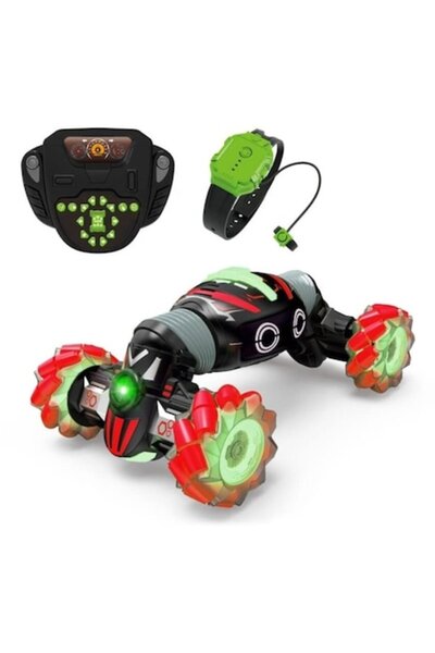 OEM Remote-Controlled Car with Hand Gesture Control, Sound, Lights, 360° Rotation, Red, 35 cm