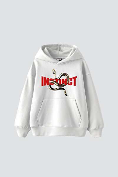 Sekizbiraltı Λευκό φούτερ Instinct Printed Oversize Unisex
