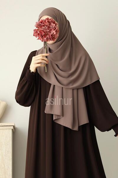 ASİLNUR Elif Büyük Boy Şal 70x220 Vizon