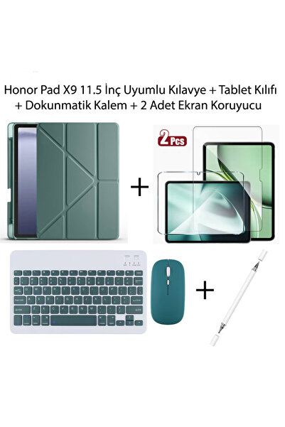 Yesnıce Huawei Honor Pad X9 11.5 inç Uyumlu Standlı Kılıf Ve Dokunmatik Kalem Ve Klavye ve Mouse