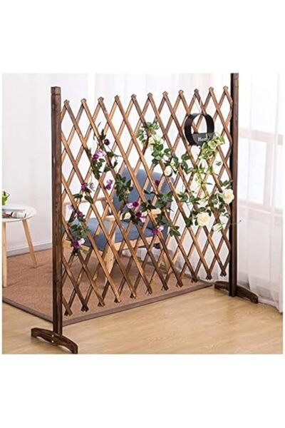 genric FFD Wooden Fence Freestanding Trellis for Garden, Expandable Privacy Screen, Dog Pet Gate for 120cm