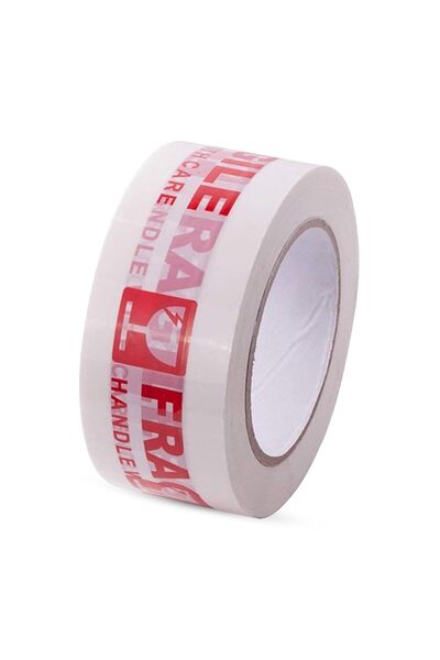 Duravel Fragile Handle with Care Packing Tape, 50 Yards Length, 2 Inch Width, White (Pack-Of 1)