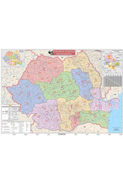 Stiefel Romania harta cu Coduri Postale