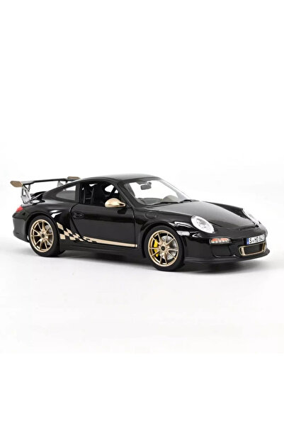 Norev 1/18 Porsche 911 GT3 RS 2009 Black & White Gold Metallic