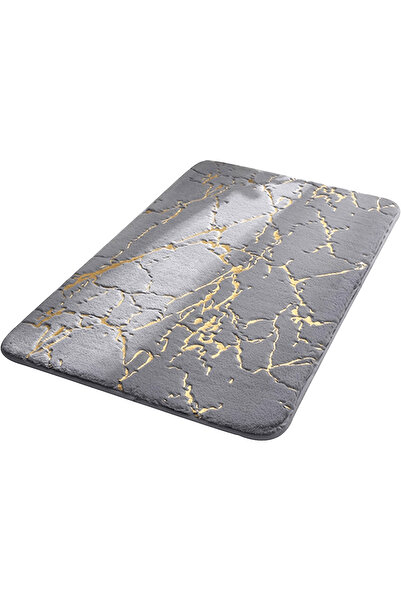 Elindor Covoraș de baie universal, microfibră, absorbant, antiderapant, Plus, 40×60 cm, gri