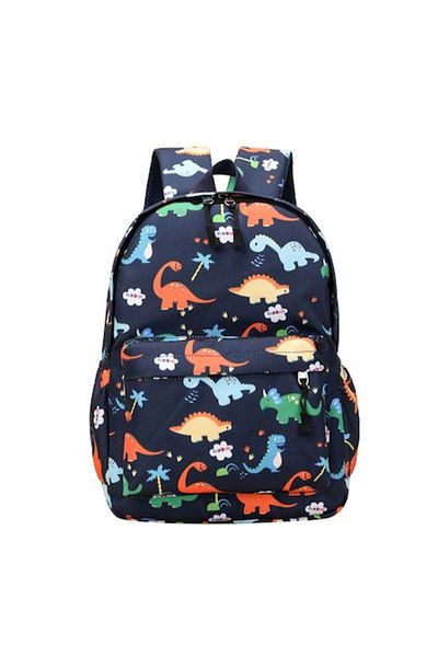 One Derya Ghiozdan pentru gradinita, potrivit varstei 3 - 6 ani, rucsac unisex, model dinozauri, 33 x 23 x 10