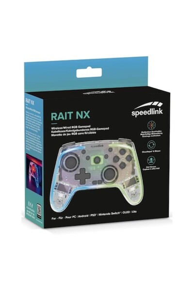 Speedlink Gamepad Wireless Rait Nx RGB Transparent