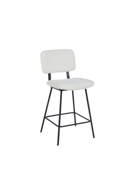 Ebticar Modern single bar chair, white