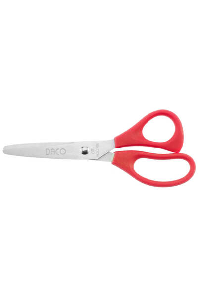 daço Basic Scissors, Material Plastic/Metal, Color Red, Size 12.5 cm