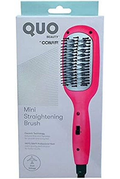 Conair QUO BEAUTY Mini Straightening Brush, Pink