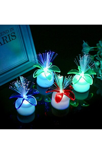HEDİYE FİKRİ 6'lı Set Çiçek ışıklar, rengarenk yanıp sönen ışıklar, pilli süs...