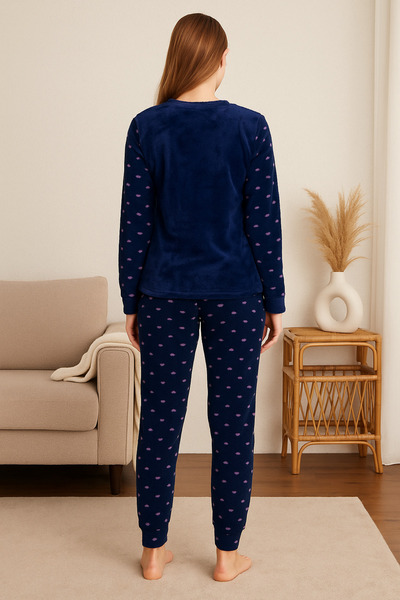 FAMES PİJAMA Winter Women's Pajamas Set Wellsoft Fabric