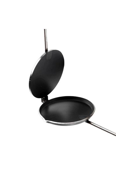 OEM Bacon Frying Press, Steel, Drip Tray, Wooden Handle, 17 cm