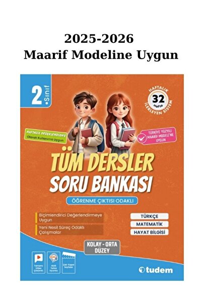 Tudem Yayınları Tudem 2.Sınıf Tüm Dersler Soru Bankası Öğrenme Çıktısı (süreç...