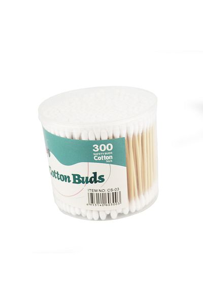 LOFIAN 300 Pieces Wooden Bamboo Cotton Swabs, Ear Cleaning Sticks for Health Care