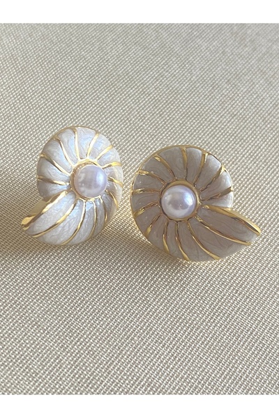 FIERA JEWELRY Pearl Shell Steel Women's Earrings