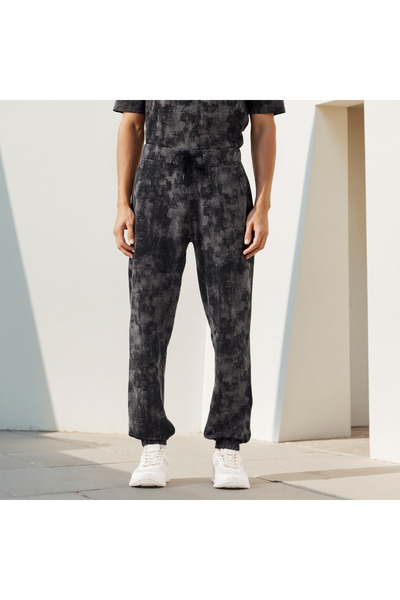 Kappa Printed Joggers with Drawstring Waistband