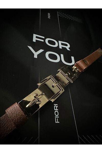 FioriModa Thin Buckle Adjustable Women's Pants Belt, Coat Belt, Dress Belt, Shirt Belt