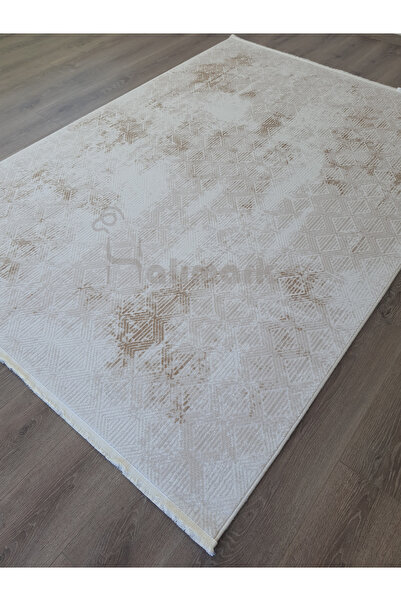 Dinarsu Halımark Anka 77314-075| Beyaz Gold Akrilik Halı| Salon Mutfak Yatak Odası Hol