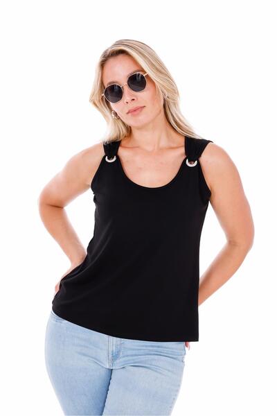 Siyezen Large Size Thick Strap Undershirt with Metal Accessories