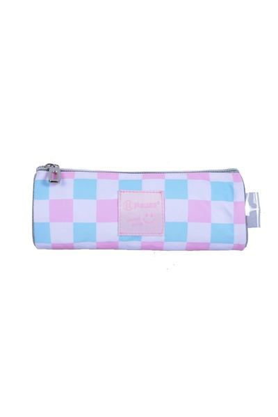 Pause PENCIL CASE Pink Sqaures