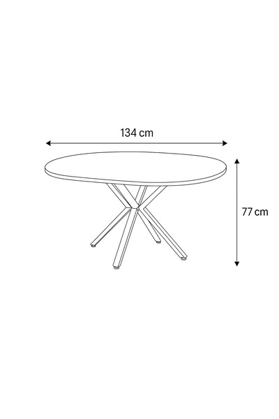 DENGEMA Zenit Plus Açılır Yuvarlak Masa (Sandalyesiz) – Traverten Desen, Kapuçino Ayak, Ø100→134 cm