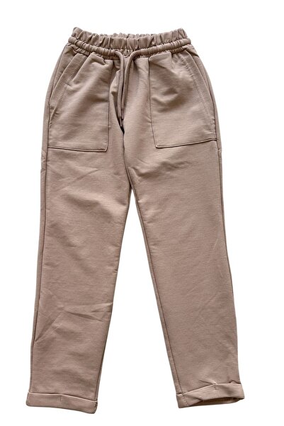 Mışıl Kids Double Pocket Boy's Brown Sweatpants