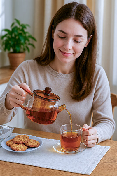 uğurlu dükkan Glass strainer teapot 650 ml