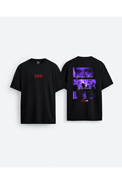 Darkia تي شيرت مطبوع للجنسين بتصميم فيلم Scarface The Eyes Chico من الأمام وا...