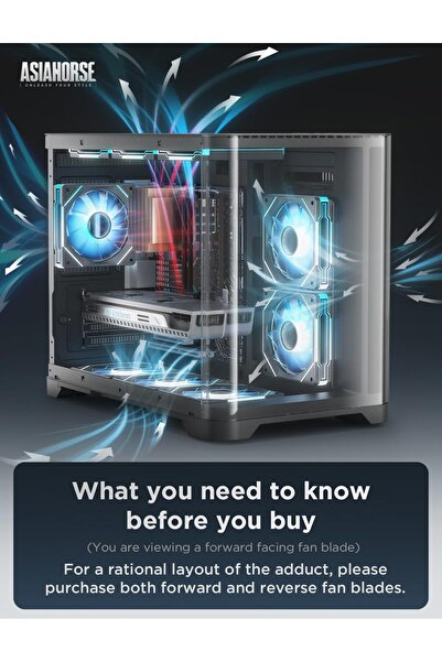 Asiahorse مراوح AMICI-5GT RGB للكمبيوتر الشخصي، مراوح Infinity Mirror ARGB بمحمل HDB بسرعات تصل إلى 1800 دورة في الدقيقة