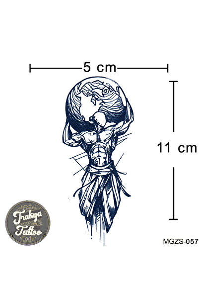 Trakya Tattoo 1 Ay Kalıcı Dövme Atlas Geçici Dövme MGZS-057