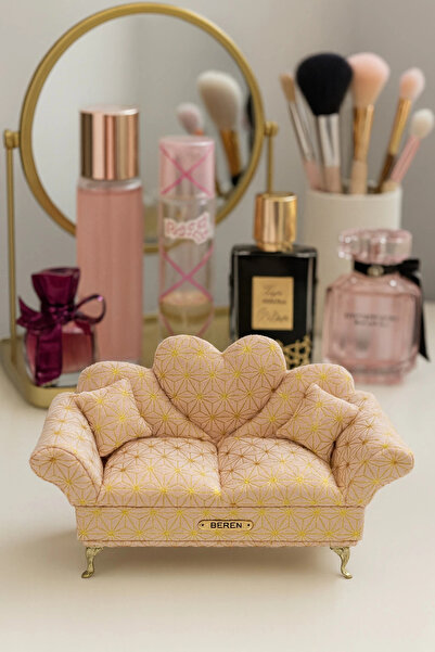 Evistro Berjer Figürlü Kadife Desenli Takı Bijuteri Mücevher Kutusu Biblo 15c...