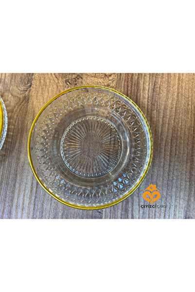 ÇEYİZCİ ÇARŞI ARADIĞIN HERŞEY TEK TIKLA 18 Parça Gold Detaylı Çay Seti – Kelebek Çay Kaşıklı Gold Çay Bardaklı ve Gold Kenarlı Çeyizlik