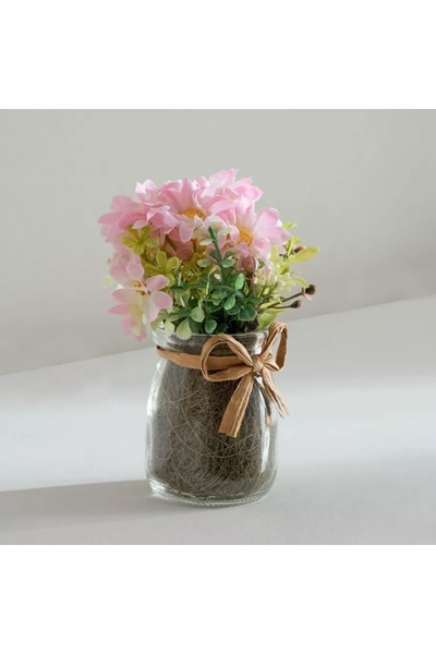 Home Box Caven Daisy Arrangement in Glass Bottle - 9x9x13 cm