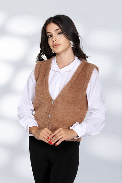 NEWCO Modern Style Soft Texture Knitwear Vest Suitable for Daily and Office Use
