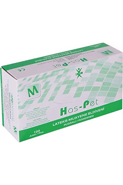 Home Has-Pet Latex Powdered Medium Size (m) Examination Gloves 100 Pack Box 20 Pieces