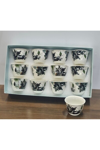 Alamtiaz Newly designed coffee cup set with saucers, 12 pieces