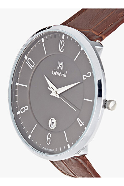 GENEVAL Men's Water Resistant Leather Strap Analog Wrist Watch GL1713WOO - 45 mm