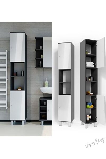 VISNES Uzun Banyo Dolabı | Çok Amaçlı Dolap | Mutfak Banyo Kiler Dolabı