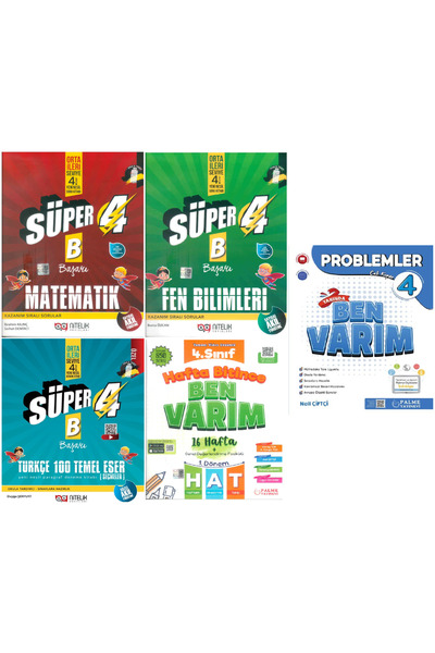 Nitelik Yayınları 4.SINIF SÜPER MATEMATİK-FEN BİLİMLERİ-100 TEMEL ESER PARAGR...