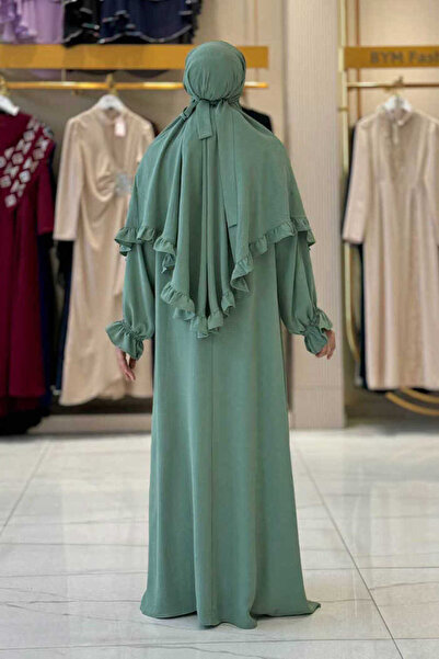Bym Fashion Sufleli Namaz Elbisesi 6034 Mint