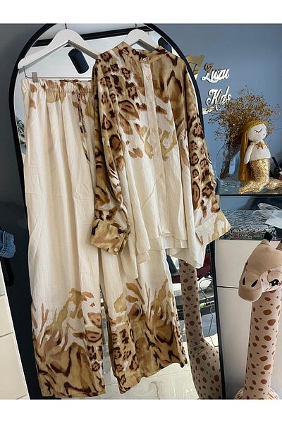 Zuzu Leopard Linen Women's Double Suit