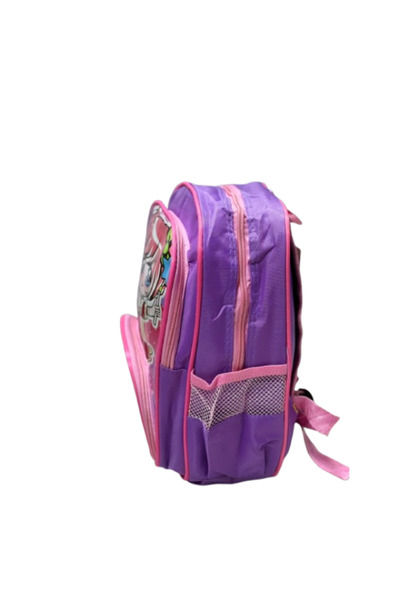 IQTENA Kids Backpack for Girls – Purple and Pink Cartoon Design, Small School Bag with Multiple Pockets