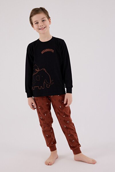 HAUSEkids Σετ αγοριού Roar Mammoth 2-8 ετών-Μαύρο