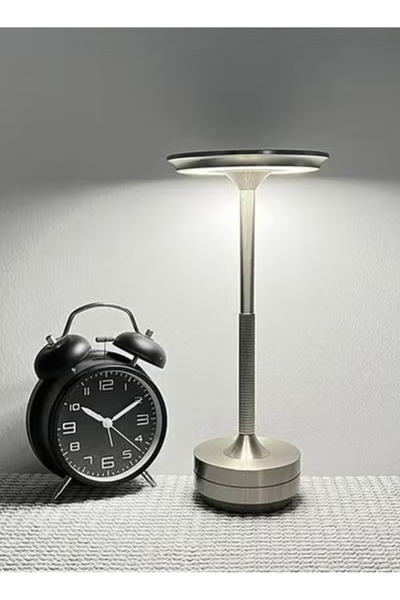 Taimi Rechargeable Wireless,3 Colors Lamp with ,Dimmable Night Light,Silver