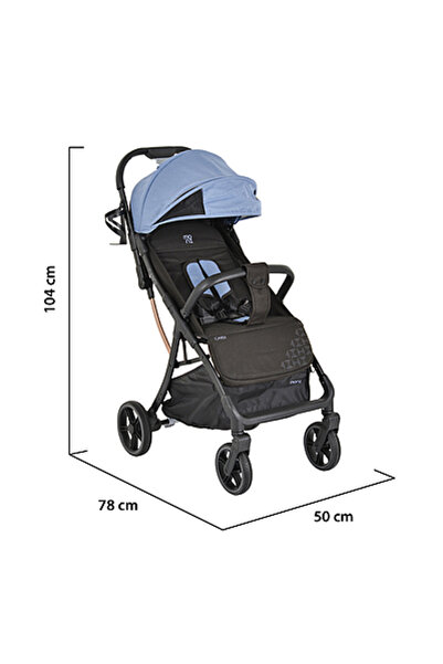 Moni Cardi Blue children's sports stroller from birth to 22kg, adjustable backrest, hood with p