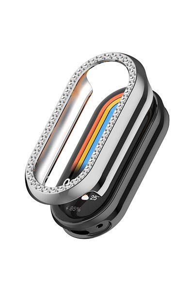 redmud teknoloji Crystal Stone Case Protective Case Compatible with Xiaomi Mi Band 8 Mi Band 9