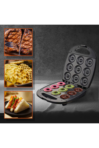 HALEY Professional Mini Waffle Maker made of stainless steel, with non-stick plates and compact