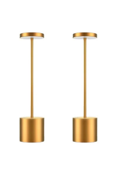 Taimi Pack of 2 Rechargeable Cordless Operated Desk Lamps 3 Levels for Restaurants Garden Bedroom