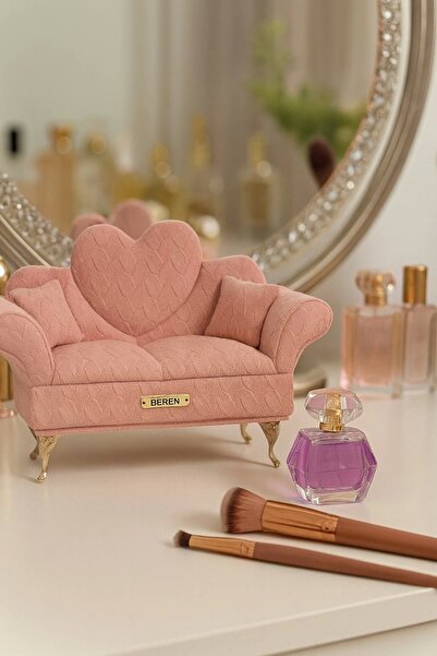 Evistro Berjer Figürlü Kadife Desenli Takı Bijuteri Mücevher Kutusu Biblo 24c...